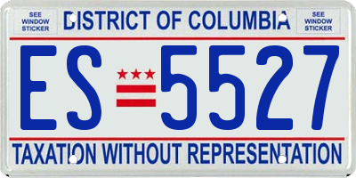 DC license plate ES5527