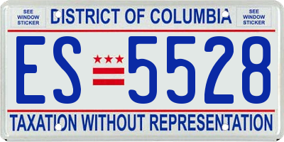 DC license plate ES5528