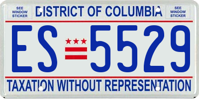 DC license plate ES5529