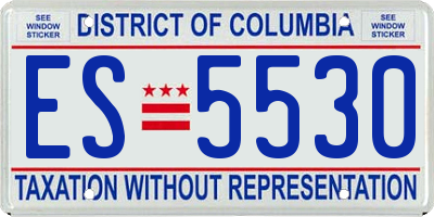 DC license plate ES5530
