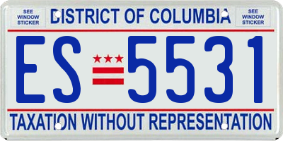 DC license plate ES5531