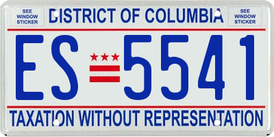 DC license plate ES5541
