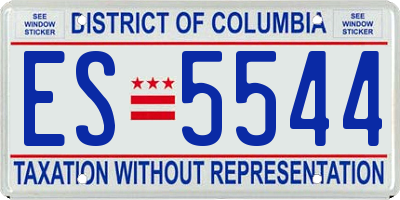 DC license plate ES5544