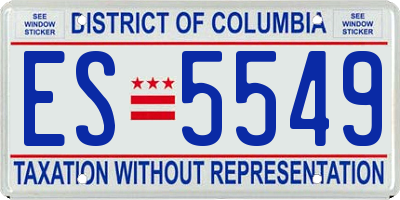 DC license plate ES5549