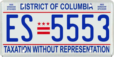 DC license plate ES5553