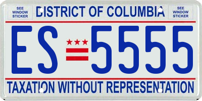 DC license plate ES5555