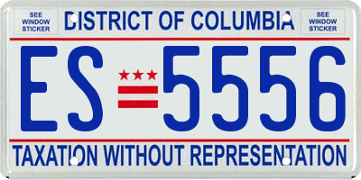 DC license plate ES5556