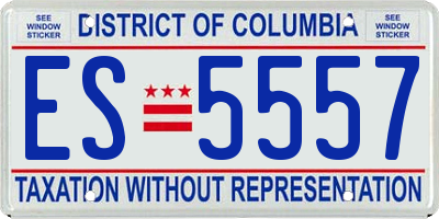 DC license plate ES5557