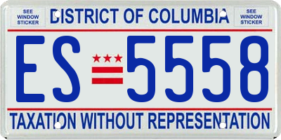 DC license plate ES5558