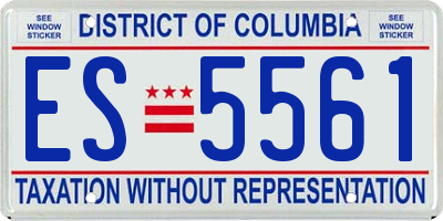 DC license plate ES5561