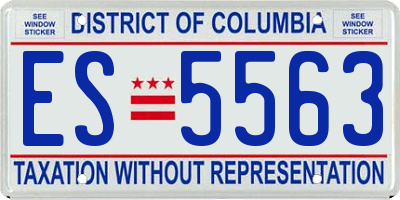 DC license plate ES5563