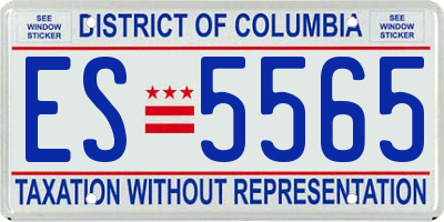 DC license plate ES5565