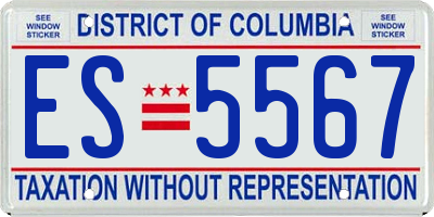 DC license plate ES5567