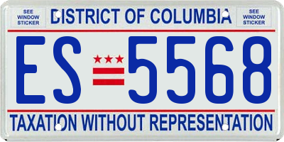 DC license plate ES5568