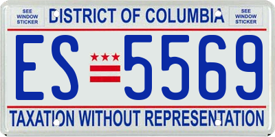 DC license plate ES5569