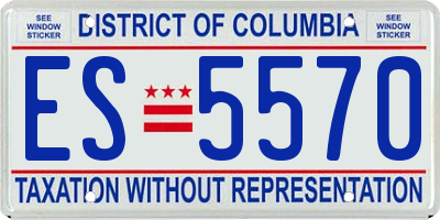 DC license plate ES5570