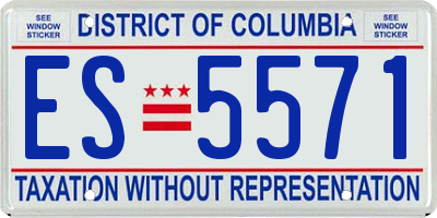 DC license plate ES5571