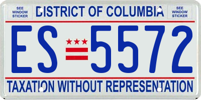 DC license plate ES5572