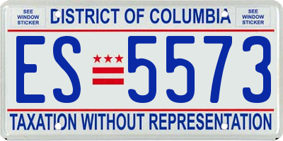 DC license plate ES5573