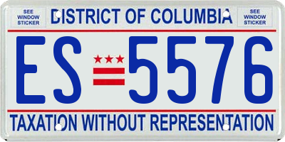 DC license plate ES5576