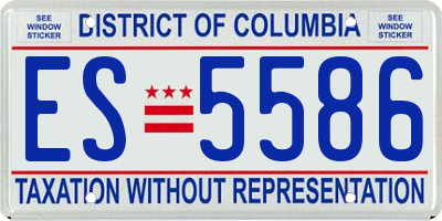 DC license plate ES5586