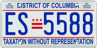 DC license plate ES5588