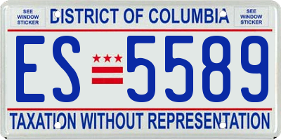 DC license plate ES5589