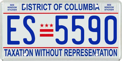 DC license plate ES5590