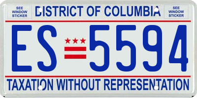 DC license plate ES5594