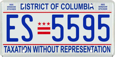 DC license plate ES5595