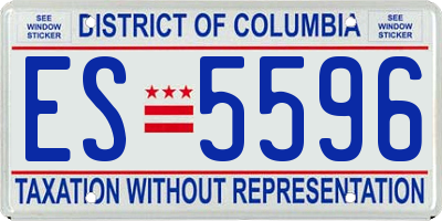 DC license plate ES5596