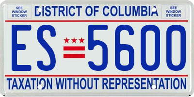 DC license plate ES5600