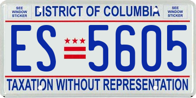 DC license plate ES5605