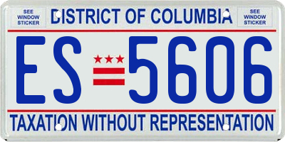 DC license plate ES5606