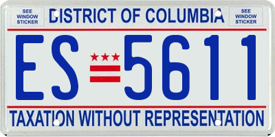 DC license plate ES5611