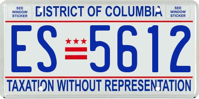 DC license plate ES5612