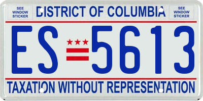 DC license plate ES5613