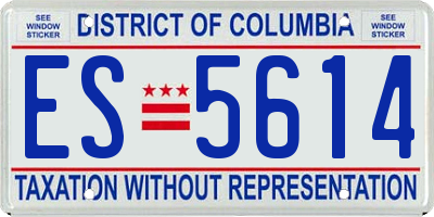 DC license plate ES5614