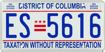 DC license plate ES5616