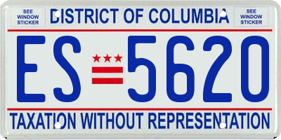 DC license plate ES5620