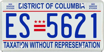 DC license plate ES5621