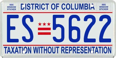 DC license plate ES5622