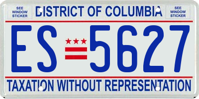 DC license plate ES5627