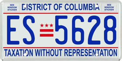 DC license plate ES5628