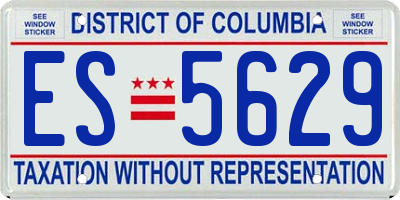 DC license plate ES5629