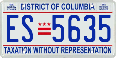 DC license plate ES5635