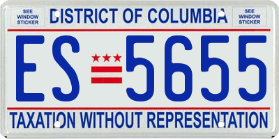 DC license plate ES5655