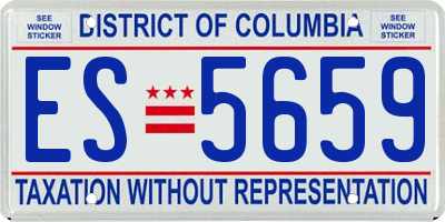 DC license plate ES5659