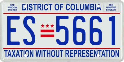 DC license plate ES5661