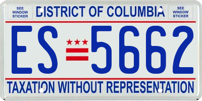 DC license plate ES5662